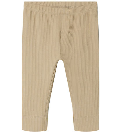 Name It Leggings - Rib - NbmOzzie - Plaza Taupe Name It Leggings - Rib - NbmOzzie - Plaza Taupe
