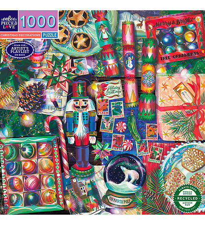 Eeboo Puslespil - 1000 brikker - Christmas Decorations Eeboo Puslespil - 1000 brikker - Christmas Decorations