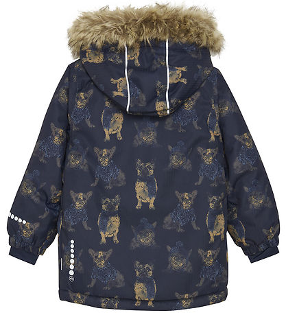 Minymo Vinterjakke - Navy m. Hunde
