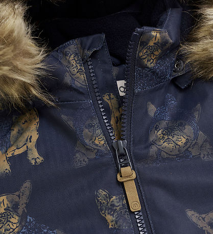 Minymo Vinterjakke - Navy m. Hunde