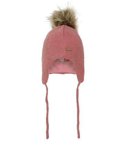 Minymo Hue - Uld/Bomuld - Dusty Rose m. Imiteret Pels