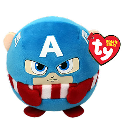 Ty Bamse - Beanie Balls - 9 cm - Marvel Captain America Ty Bamse - Beanie Balls - 9 cm - Marvel Captain America