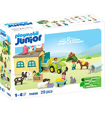 Playmobil Junior - Bondegård m. Traktor - 71656 - 29 Dele
