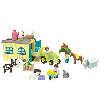 Playmobil Junior - Bondegård m. Traktor - 71656 - 29 Dele