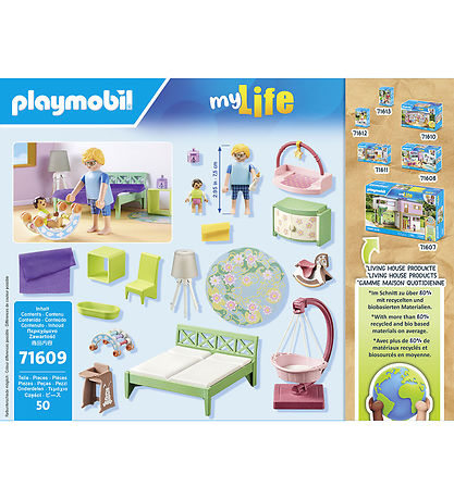 Playmobil My Life - Soveværelse m. Baby - 71609 - 50 Dele