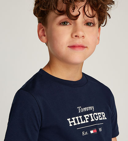 Tommy Hilfiger T-shirt - Monotype 1985 - Dark Night Navy Tommy Hilfiger T-shirt - Monotype 1985 - Dark Night Navy