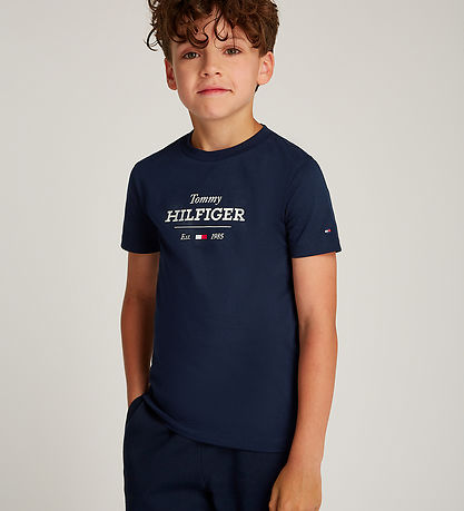 Tommy Hilfiger T-shirt - Monotype 1985 - Dark Night Navy Tommy Hilfiger T-shirt - Monotype 1985 - Dark Night Navy