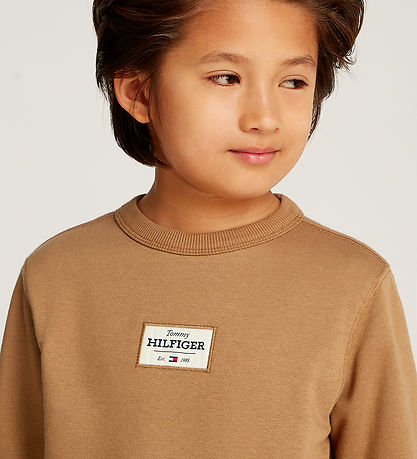 Tommy Hilfiger Sweatshirt - Monotype 1985 Label - Hickory Tommy Hilfiger Sweatshirt - Monotype 1985 Label - Hickory