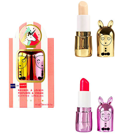 Inuwet Læbepomader - 2-pak - Jingle Pink/Unicorn Inuwet Læbepomader - 2-pak - Jingle Pink/Unicorn