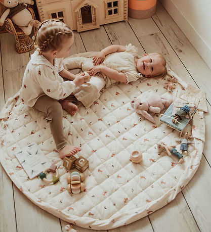 Play&Go Legetøjstæppe - Ø120 cm - Soft Organic - Rabbit