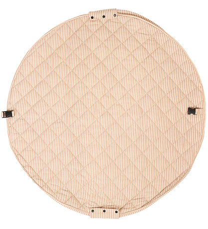 Play&Go Legetøjstæppe - Ø120 cm - Soft Organic - Stripes Brown Play&Go Legetøjstæppe - Ø120 cm - Soft Organic - Stripes Brown