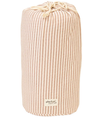 Play&Go Legetøjstæppe - Ø120 cm - Soft Organic - Stripes Brown