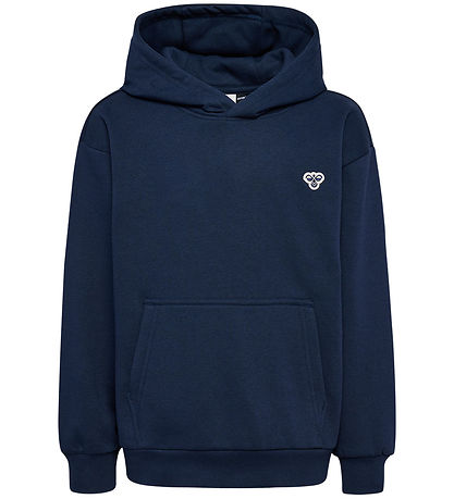 Hummel Hættetrøje - hmlJr - Loose Hoodie - Dress Blue Hummel Hættetrøje - hmlJr - Loose Hoodie - Dress Blue