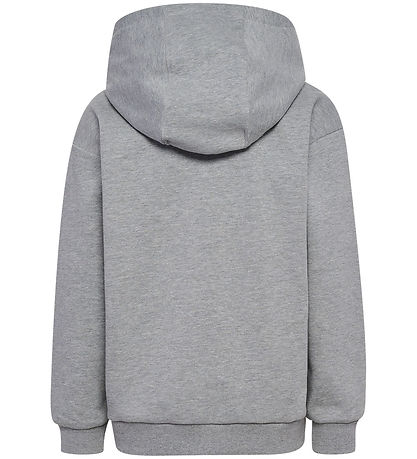 Hummel Hættetrøje - hmlJr  Loose Hoodie - Grey Melange Hummel Hættetrøje - hmlJr  Loose Hoodie - Grey Melange