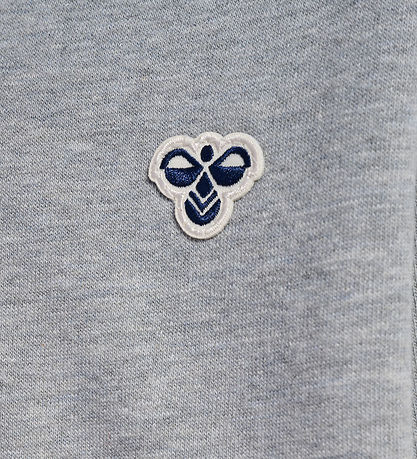 Hummel Hættetrøje - hmlJr  Loose Hoodie - Grey Melange Hummel Hættetrøje - hmlJr  Loose Hoodie - Grey Melange