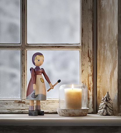 Kay Bojesen Træfigur - 14,5 cm - Den Lille Pige med Svovlstikker