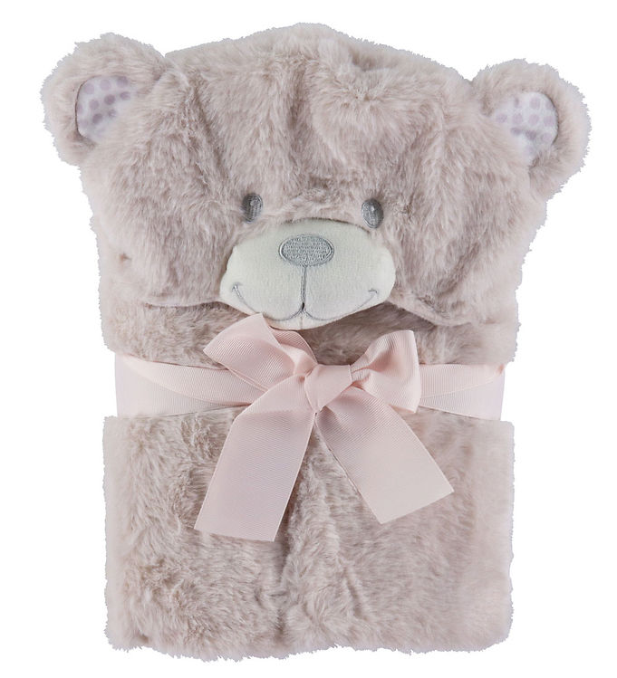 Nørgaard Madsens Plaid m. Bamsehoved - 75x95 cm - Beige