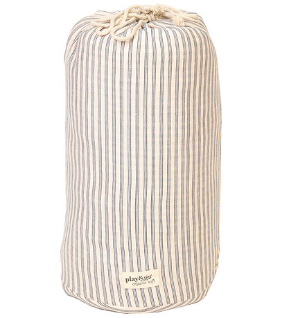 Play&Go Legetøjstæppe - Ø120 cm - Soft Organic - Stripes Blue Play&Go Legetøjstæppe - Ø120 cm - Soft Organic - Stripes Blue
