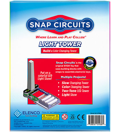 Snap Circuits Light Tower Sæt - Build A Color Changing Tower