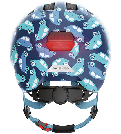 Abus Cykelhjelm - Smiley 3.0 Led - Blue Car Abus Cykelhjelm - Smiley 3.0 Led - Blue Car