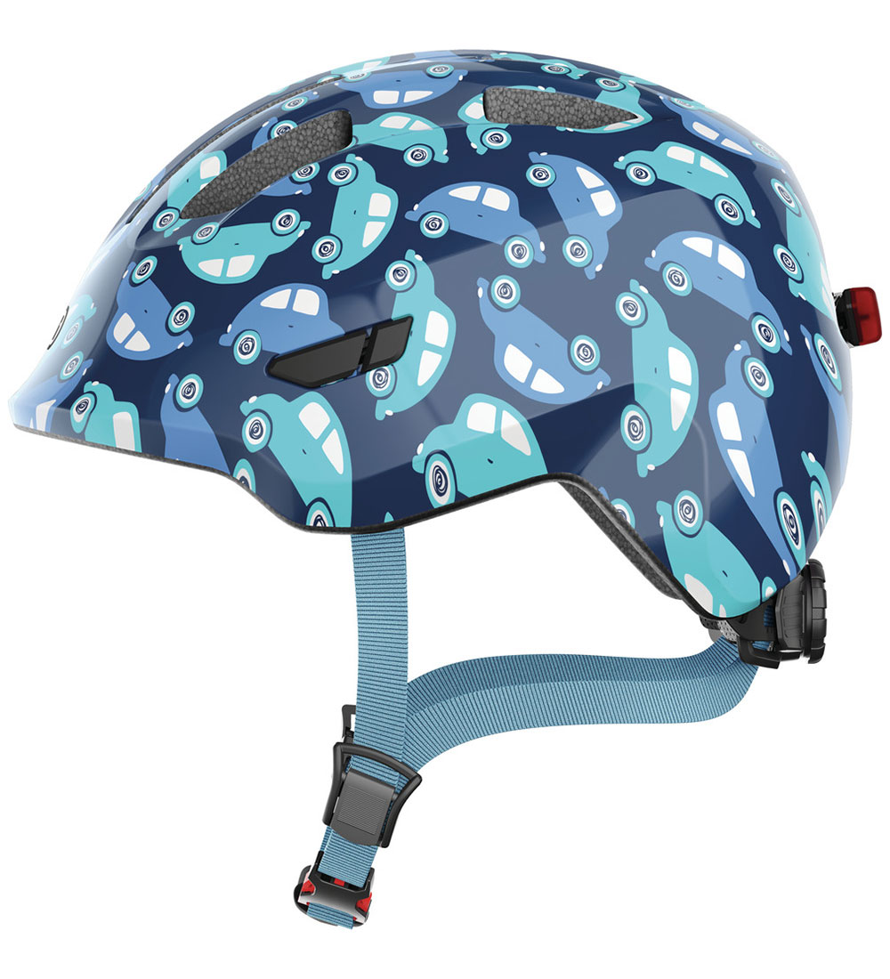 Abus Fahrradhelm - Smiley 3.0 LED - Blue Auto - Abus - 51-55 cm - Fahrradhelme