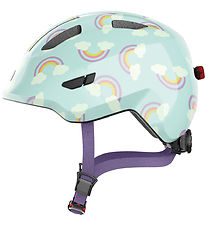 Abus Cykelhjelm - Smiley 3.0 Led - Blue Rainbow Abus Cykelhjelm - Smiley 3.0 Led - Blue Rainbow