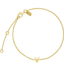 Design Letters Armbånd - W - 18K Guldbelagt Design Letters Armbånd - W - 18K Guldbelagt