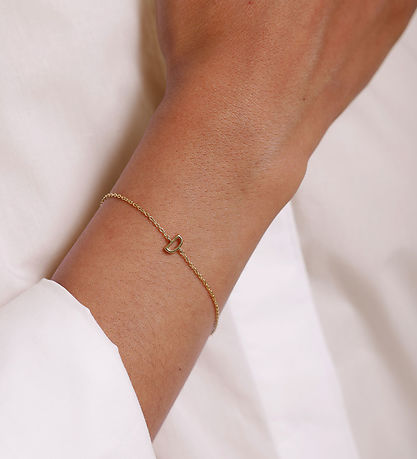 Design Letters Armband - D - 18 Karat vergoldet