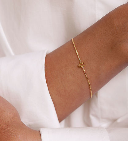 Design Letters Armbånd - U - 18K Guldbelagt