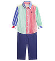 Polo Ralph Lauren Skjorte/Bukser - Navy/Multifarvet m. Striber Polo Ralph Lauren Skjorte/Bukser - Navy/Multifarvet m. Striber