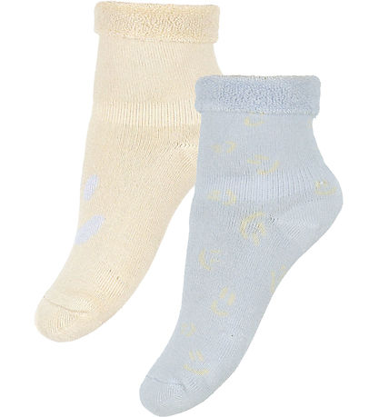 Molo Strømper - Bambus - 2-pak - Nodda - Skywriting/Beige