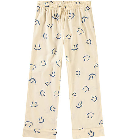 Molo Nattøj - Skjorte/Bukser - Lex - Happy White Molo Nattøj - Skjorte/Bukser - Lex - Happy White