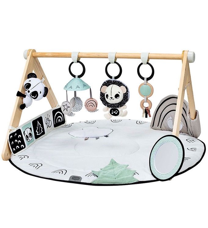 Tiny Love Decor Baby Gym Su mediniu stovu juoda-balta