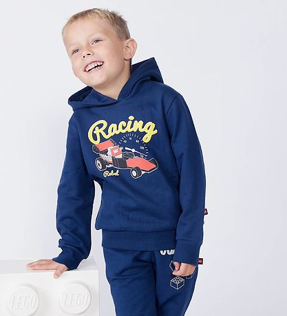 LEGO® Wear Hættetrøje - LWScout 708 - Dark Navy m. Print LEGO® Wear Hættetrøje - LWScout 708 - Dark Navy m. Print