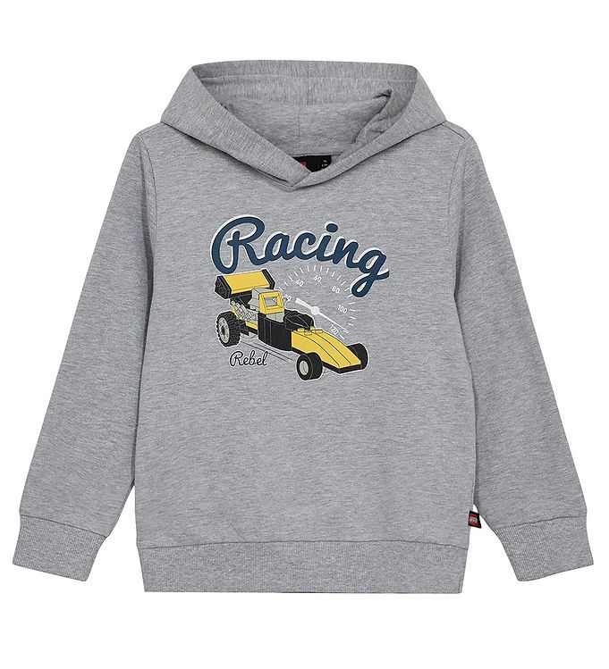 LEGOÂ® Wear Hættetrøje - LWScout 708 - Grey Melange m. Print