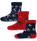 Name It Strømper - NbnRichristmas - 3-pak - Dark Sapphire/Jester
