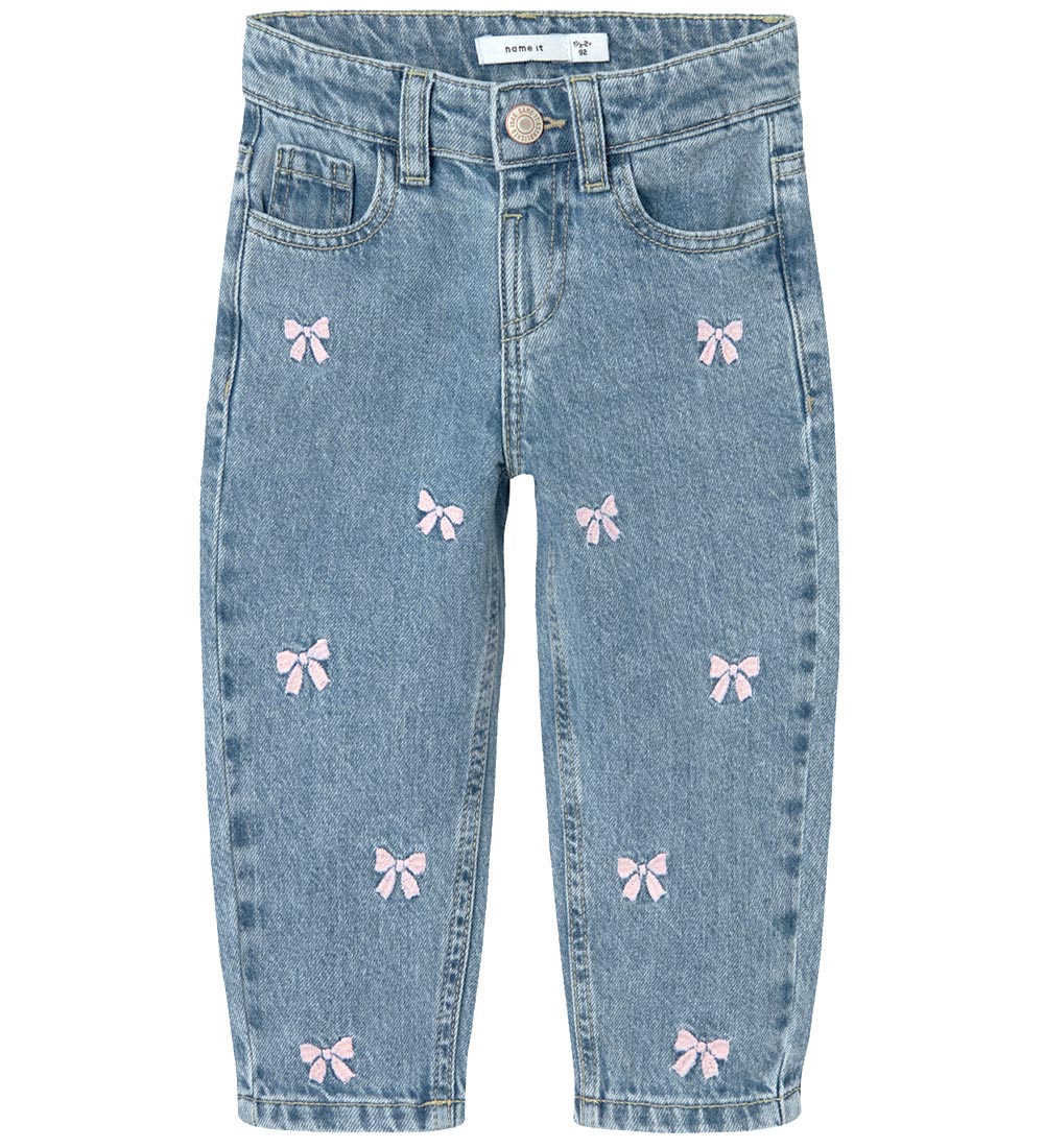 Name It Jeans - NmfBella - Medium+ Blue Denim/BOWS - Name It - 1½ Jahre (86) - Jeans