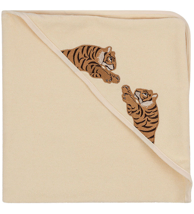 Konges Sløjd Babyhåndklæde – 75×75 cm – Terry – Tiger