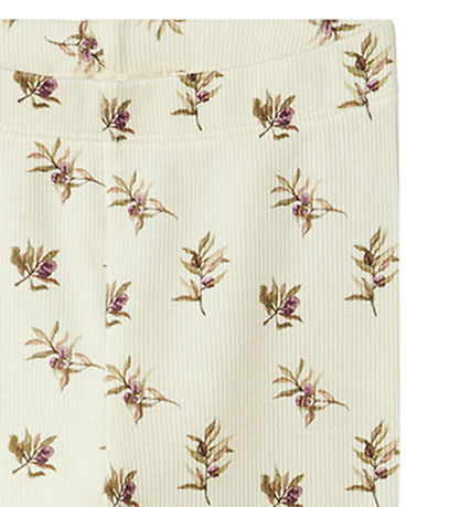 Lil Atelier Leggings - Rib - NmfGavo - Turtledove/Olive Lil Atelier Leggings - Rib - NmfGavo - Turtledove/Olive