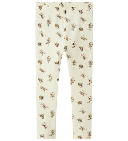 Lil Atelier Leggings - Rib - NmfGavo - Turtledove/Olive Lil Atelier Leggings - Rib - NmfGavo - Turtledove/Olive