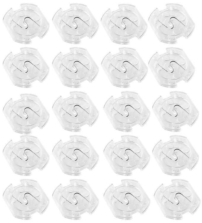 Jippies Stikkontakt-sikringer - Drejelig - 20 stk. - Transparent