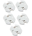 Jippies Stikkontakt-sikringer - Drejelig - 5 stk. - Hvid Jippies Stikkontakt-sikringer - Drejelig - 5 stk. - Hvid