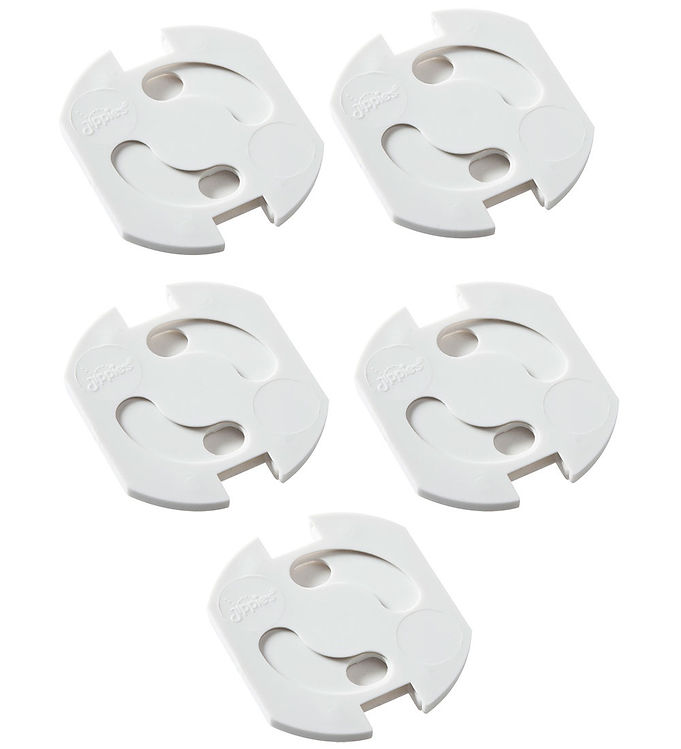 Jippies Stikkontakt-sikringer - Drejelig - 5 stk. - Hvid