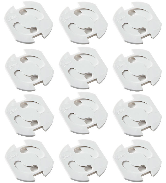 Jippies Stikkontakt-sikringer - Drejelig - 12 stk. - Hvid