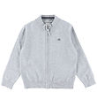 GANT Cardigan - Shield Cotton Zip - Strik - Light Grey Melange GANT Cardigan - Shield Cotton Zip - Strik - Light Grey Melange