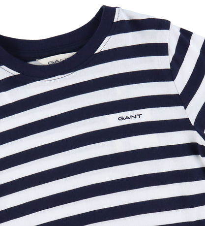 GANT T-Shirt - Striped Shield - Evening Blue