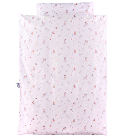 Nørgaard Madsens Sengetøj - Voksen - Rosa m. Enhjørning og slot