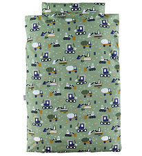 Nørgaard Madsens Sengetøj - Baby - Grøn m. Arbejdsmaskiner Nørgaard Madsens Sengetøj - Baby - Grøn m. Arbejdsmaskiner
