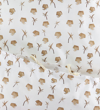 Nørgaard Madsens Sengetøj - Baby - Hvid m. Elefanter