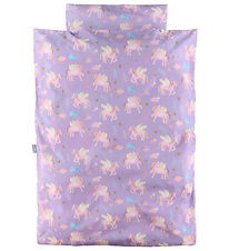 Nørgaard Madsens Sengetøj - Baby - Lilla m. Enhjørning Nørgaard Madsens Sengetøj - Baby - Lilla m. Enhjørning